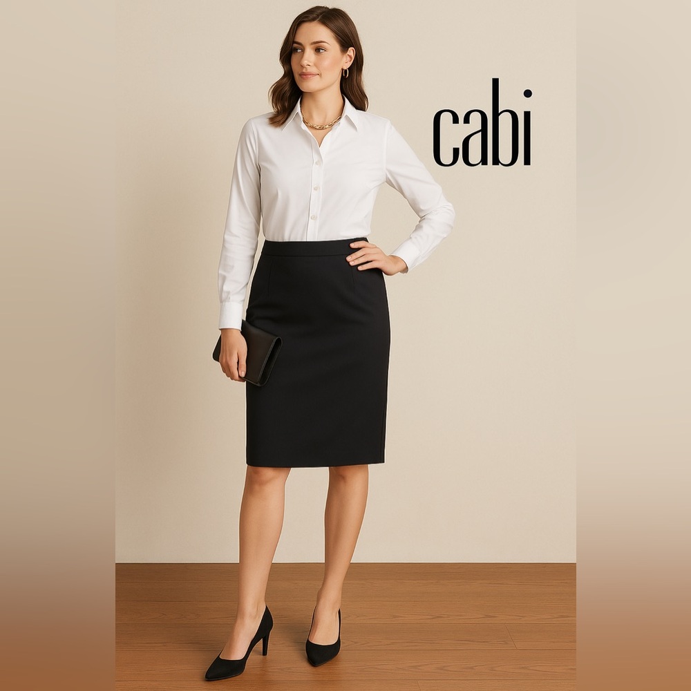 CAbi Classic Black Pencil Skirt